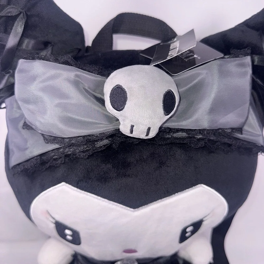 Kuromi NWT Hot Topic Bioworld Sanrio Lolita Black Plush Backpack Bag 16